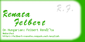 renata felbert business card